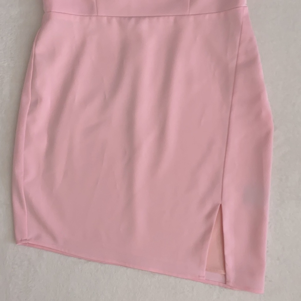 {Revolve} NBD x NAVEN | Mona Asymmetrical One Shoulder Mini Dress Lotus Pink (M) - Picture 5 of 16